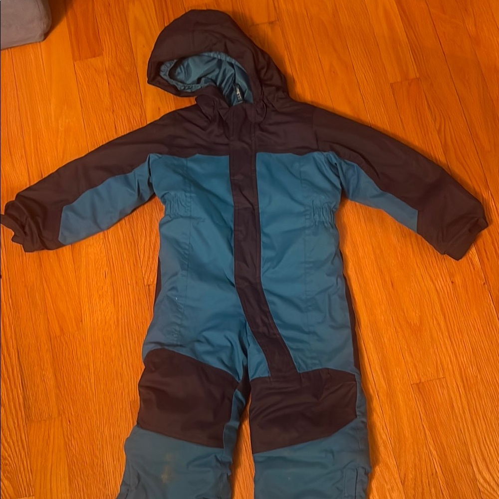 LL Bean size  3t Children's Teal and Black Snowsuit cold buster